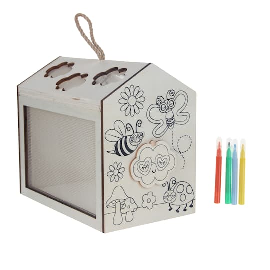 Bee &#x26; Butterfly Color Your Own Bug Catcher Kit by Creatology&#x2122;